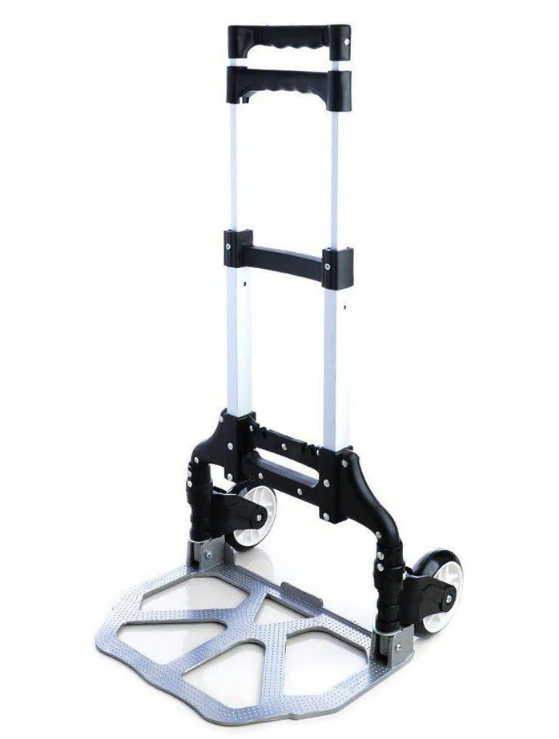 Carucior multifunctional pliabil cu platforma si roti max 70kg, extensibil, sistem antialunecare, 100cm