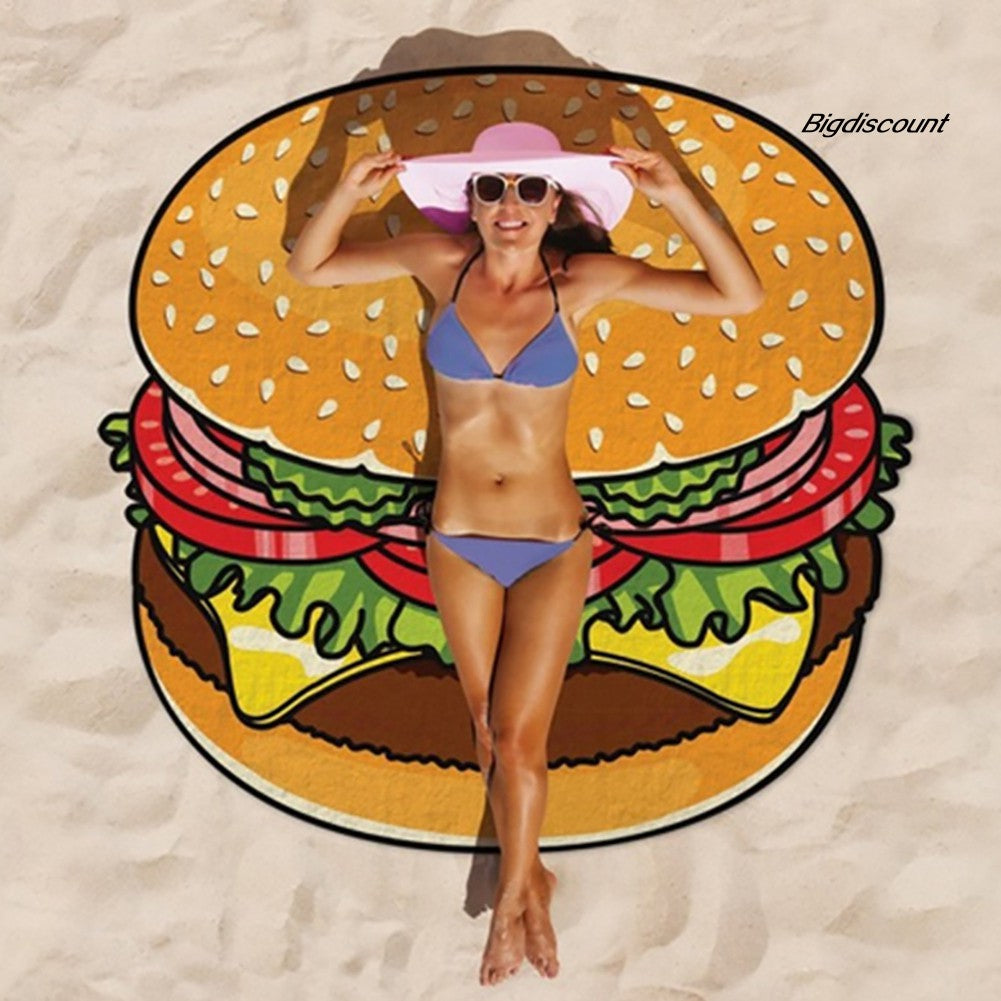 Patura de plaja sau camping cu desen 3D, 148 x 145 cm