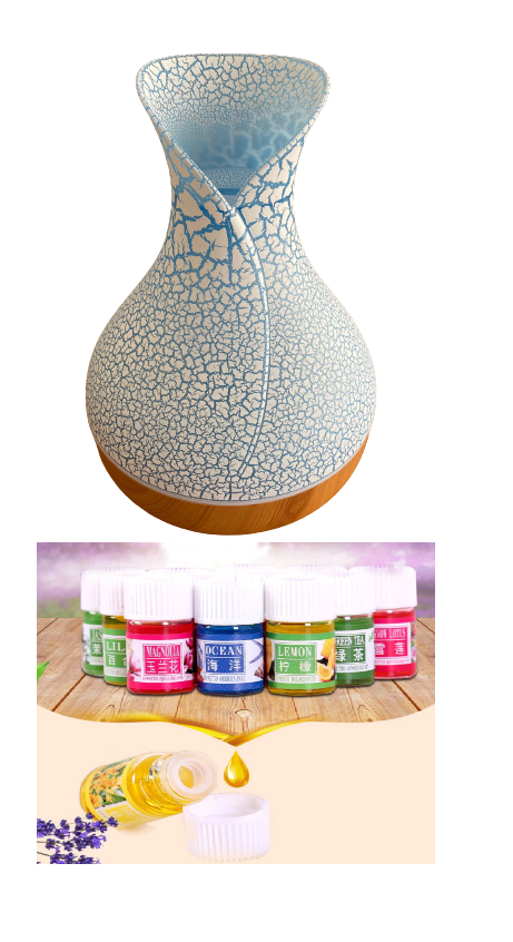 Aroma Difuzor Confort Difuzor Aromaterapie CADOU !!! SET 4 ULEIURI ESENTIALE PENTRU AROMATERAPIE, 4 X 10 ML