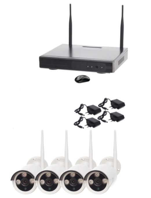 Sistem Supraveghere WIFI 4 Camere Exterior HD 720P Wireless