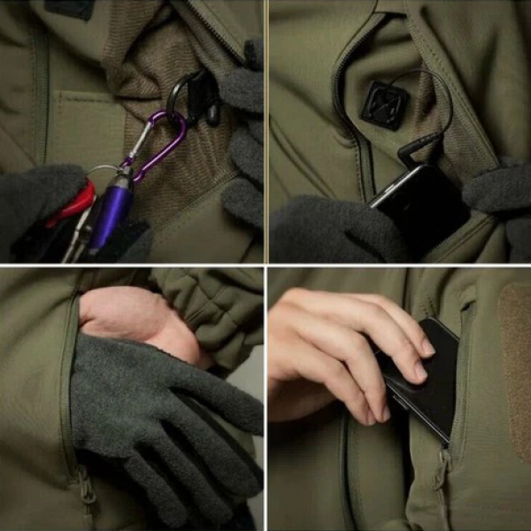 Geacă tactică militară pentru activități în aer liber