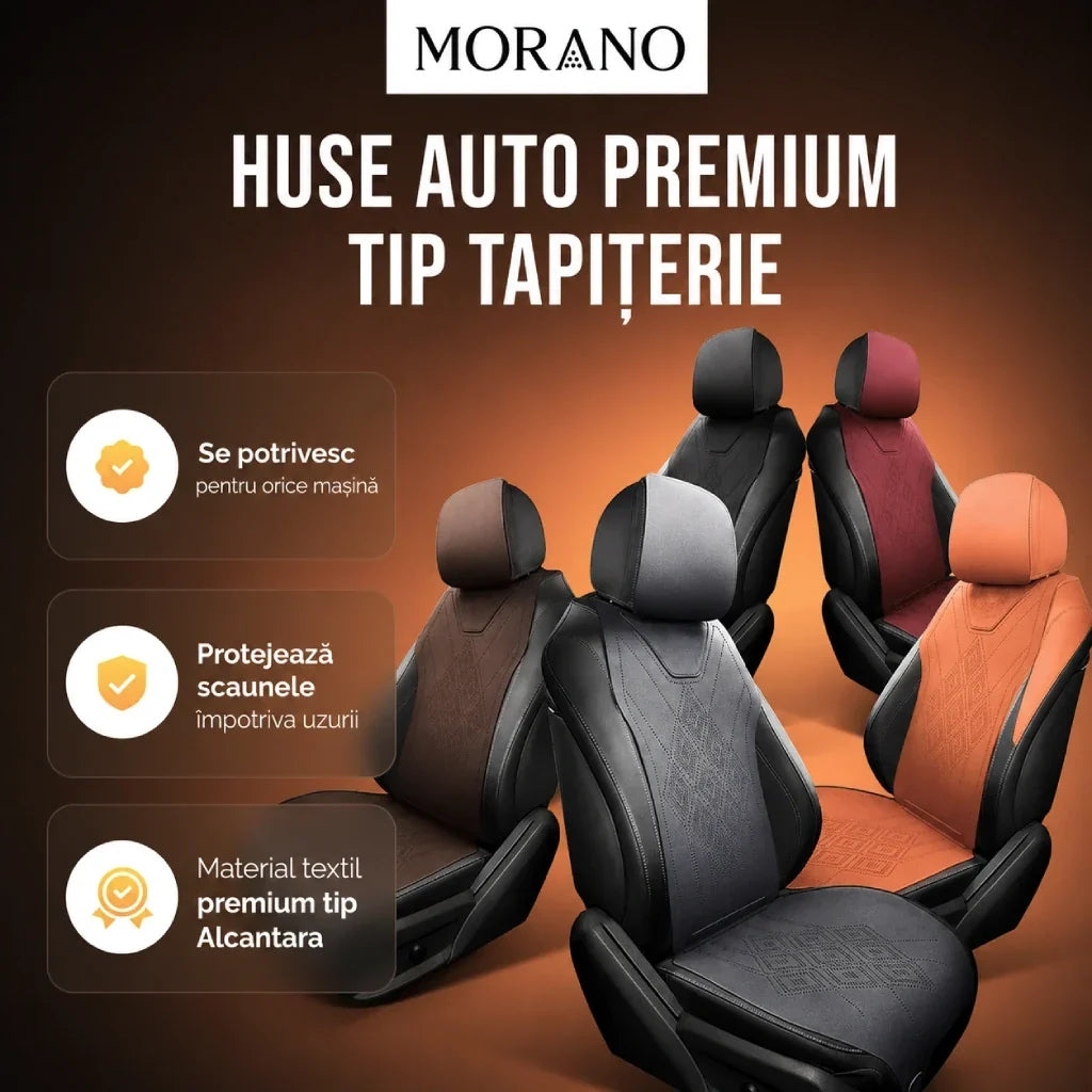 Huse auto premium tip tapițerie Morano