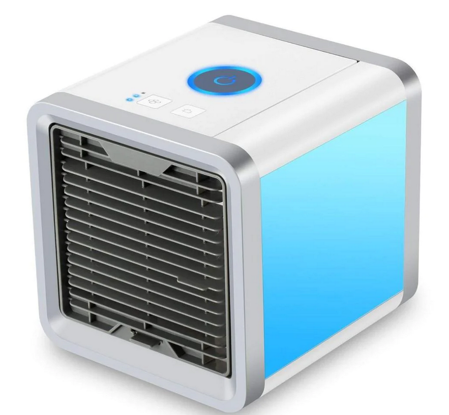Mini aparat portabil pentru racit aerul, lumina ambientala, alimentare USB