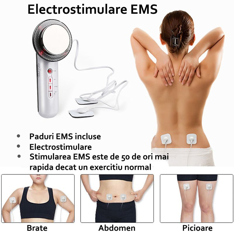 Aparat pentru slabit, anti celulita, cu tehnologie 3 in 1 EMS