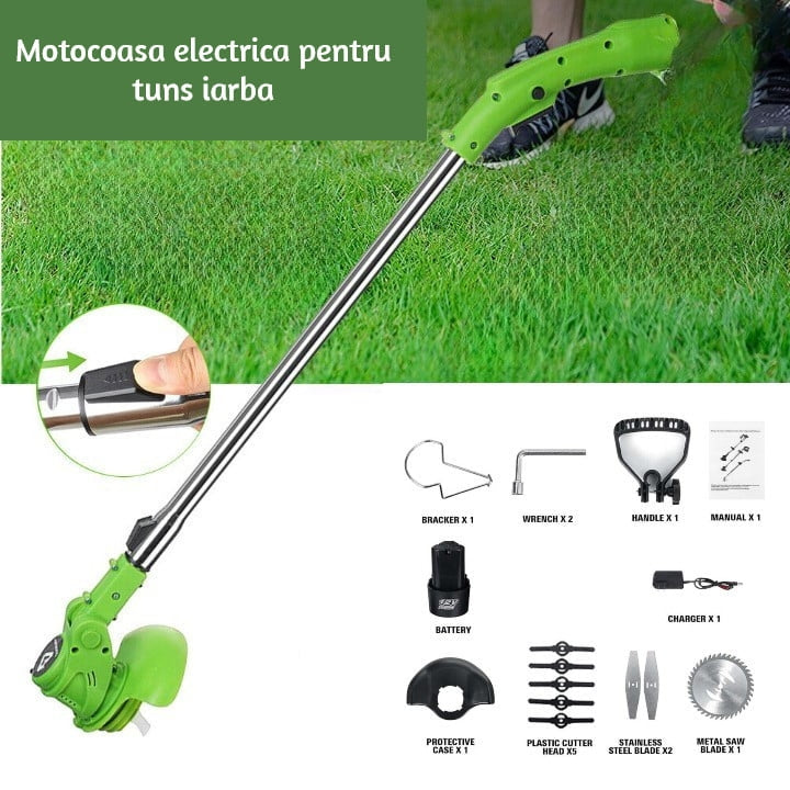 Motocoasa electrica acumulator 12V, 800W, 20000 RPM