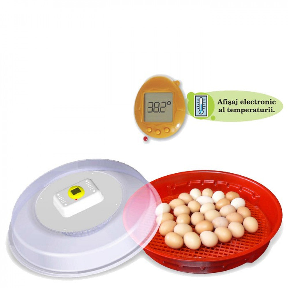 INCUBATOR PUISOR NOU IO-102T, AFISAJ TEMPERATURA, CAPACITATE 70 OUA