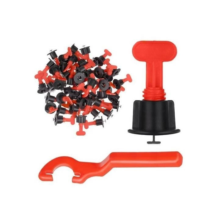 Tije de nivelare si aliniere a placilor ceramice, refolosibile, set 50 buc, cu cheie