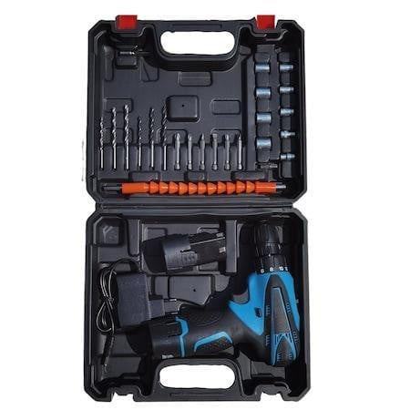 Bormasina cu 2 acumulatori, 24V, 6 AH, 24 piese, KRAFTROYAL