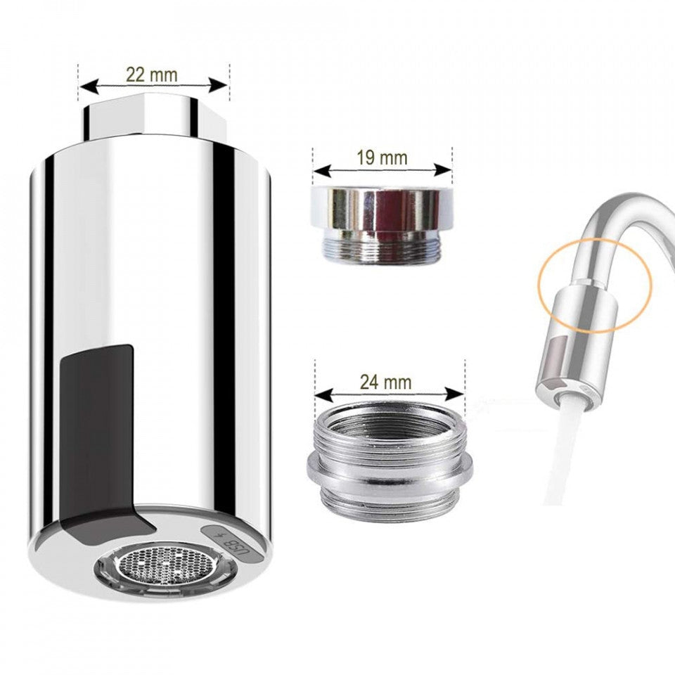 Cap robinet cu senzor de miscare, functie economizor si aerator, reactie 0.1 secunde