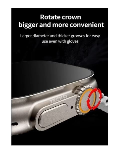 Ceas inteligent SmartWatch 8 Ultra Plus cu incarcare wireless curea silicon