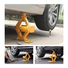 Cric Auto Electric de 12V DC si Cheie cu Impact Pentru Jante, cu Instrument Galben de Ridicare