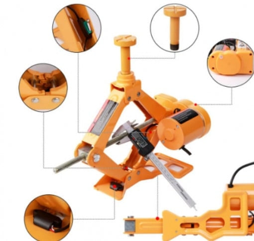 Cric Auto Electric de 12V DC si Cheie cu Impact Pentru Jante, cu Instrument Galben de Ridicare