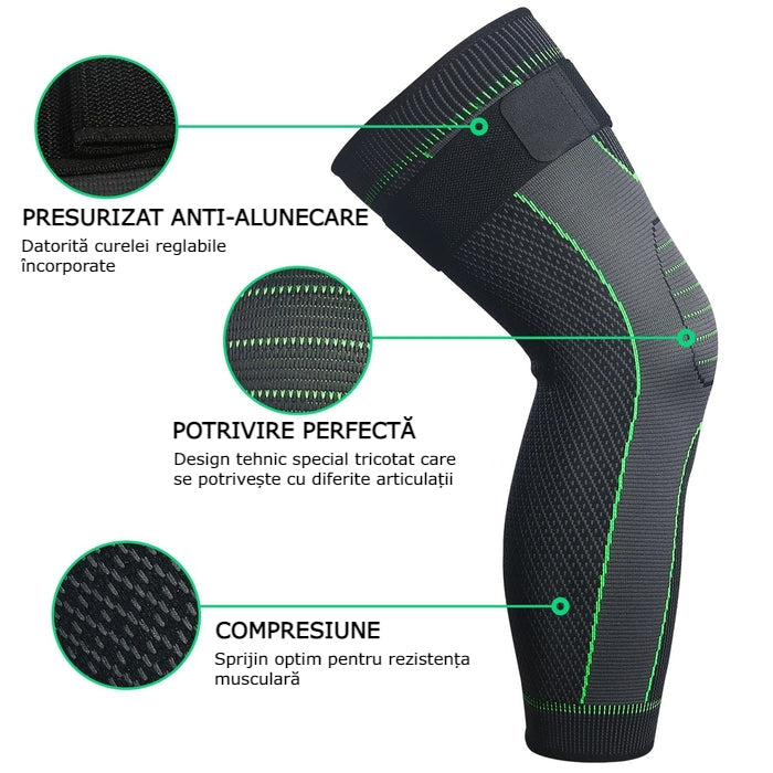 Genunchiera elastica lunga, protectie pentru genunchi
