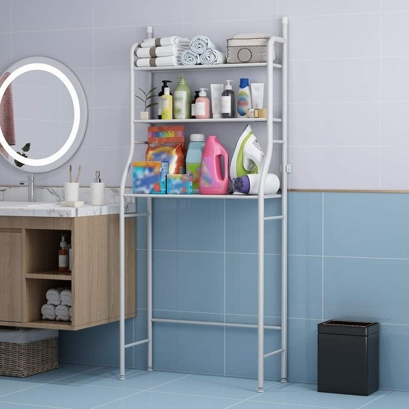 Raft depozitare peste masina de spalat, 3 polite, etajera baie