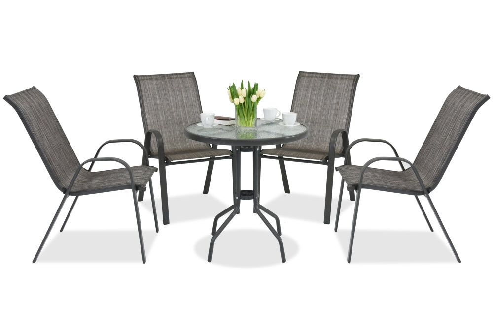 Set mobilier de gradina in 5 parti - 4 scaune si 1 masa.