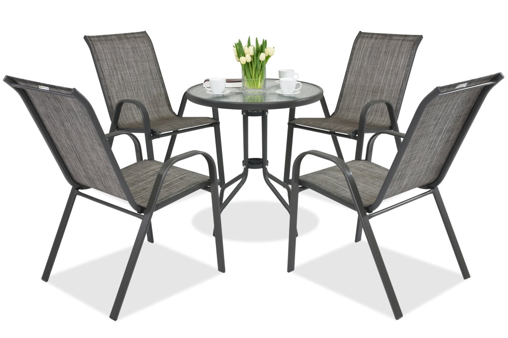 Set mobilier de gradina in 5 parti - 4 scaune si 1 masa.