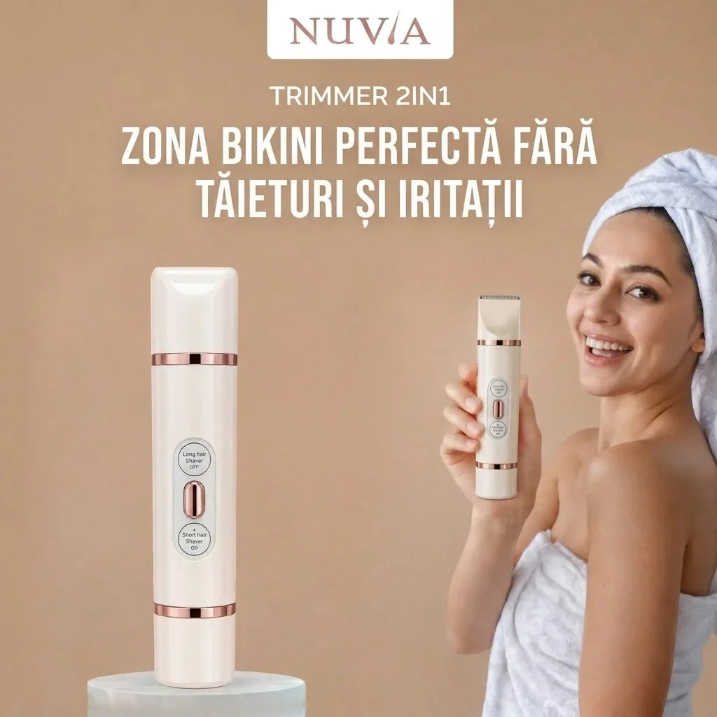 Trimmer electric 2 în 1 pentru femei NUVIA