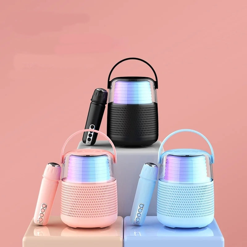 Boxa portabila karaoke cu 2 microfoane