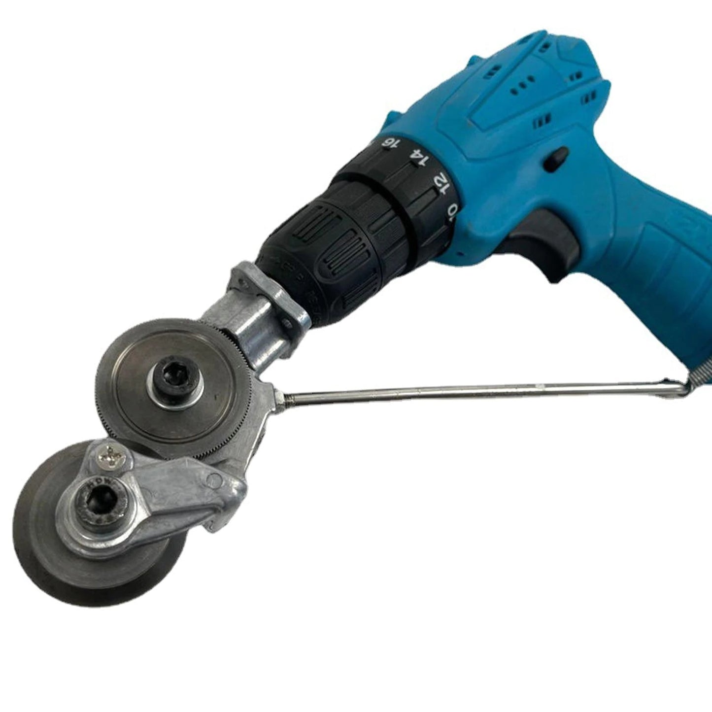 Adaptor pentru bormasina de taiat tabla si materiale fieroase