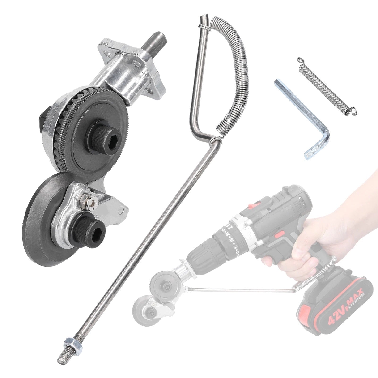 Adaptor pentru bormasina de taiat tabla si materiale fieroase