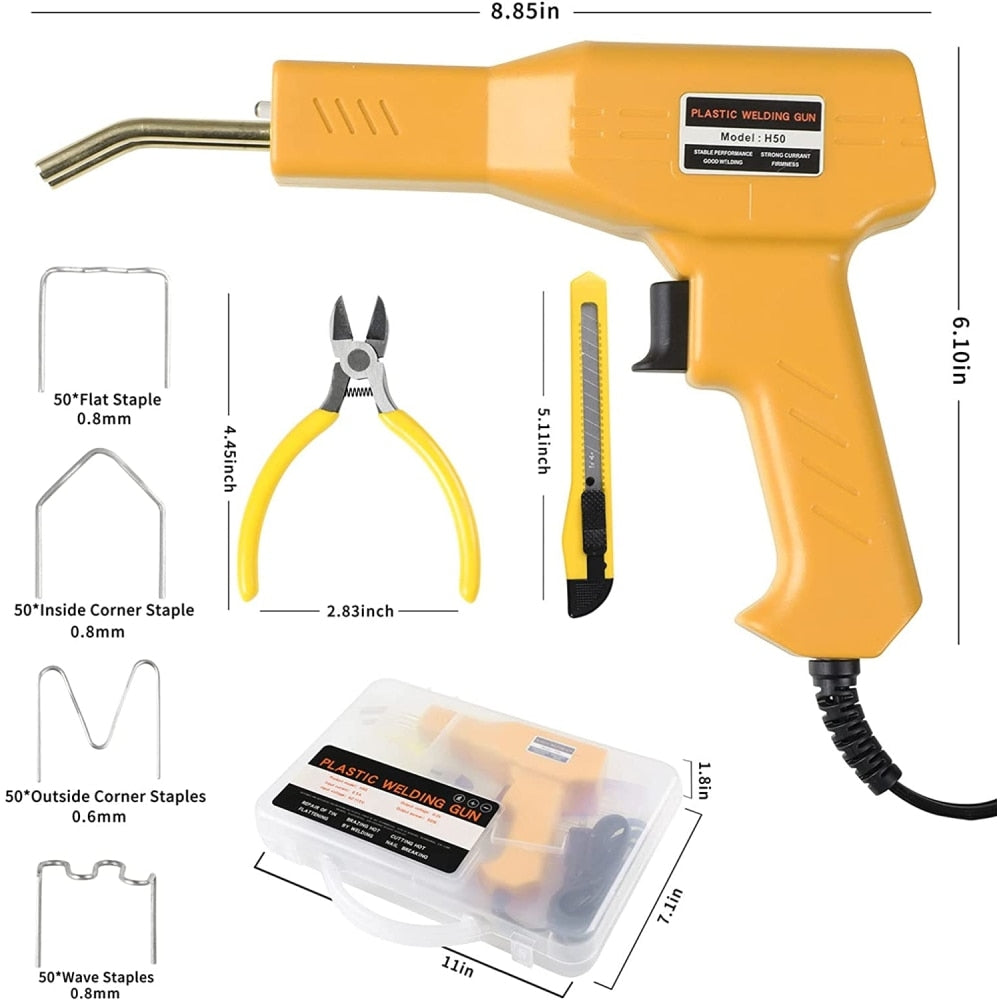 Aparat profesional pentru lipit/sudat plastic, kit pentru repararea fisurilor din plastic