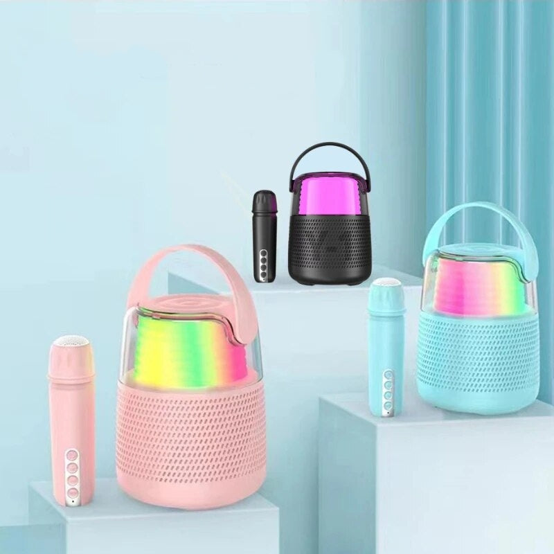 Boxa portabila karaoke cu 2 microfoane