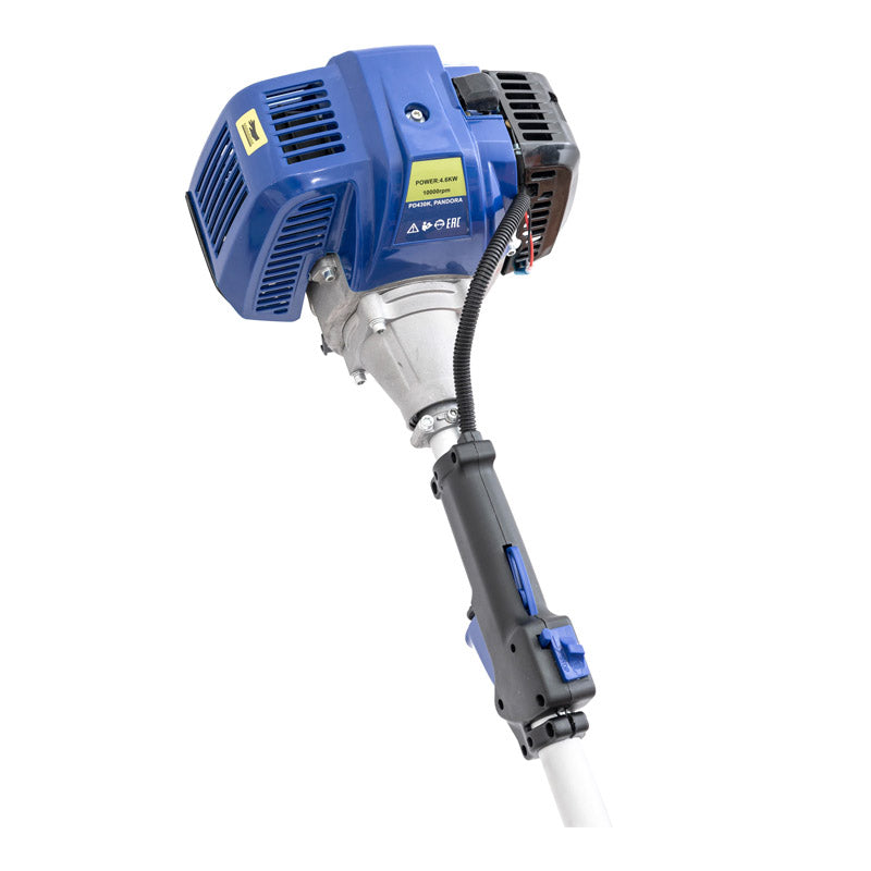 Motocoasa benzina Pandora 5, 6.2 CP, 43 CC, 10.000 RPM, motor 2 timpi, tija 28 mm x 9 T, 8 accesorii