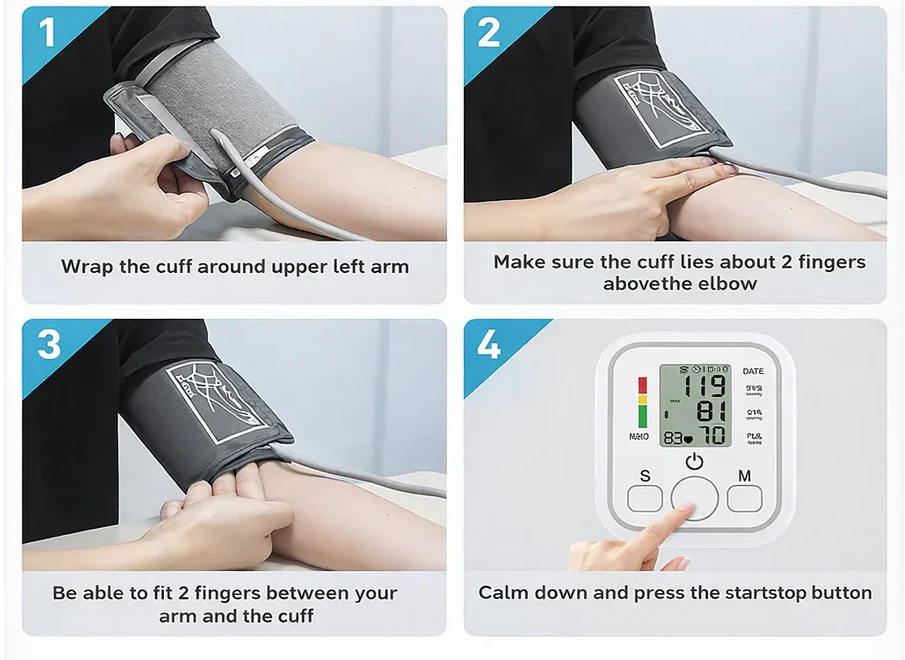 Tensiometru Electronic de Braț Automat, Afișaj LCD, Măsurare Puls și Aritmie, Garantie 36 Luni