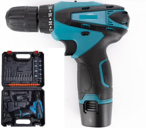 Bormasina cu 2 acumulatori, 24V, 6 AH, 24 piese, KRAFTROYAL