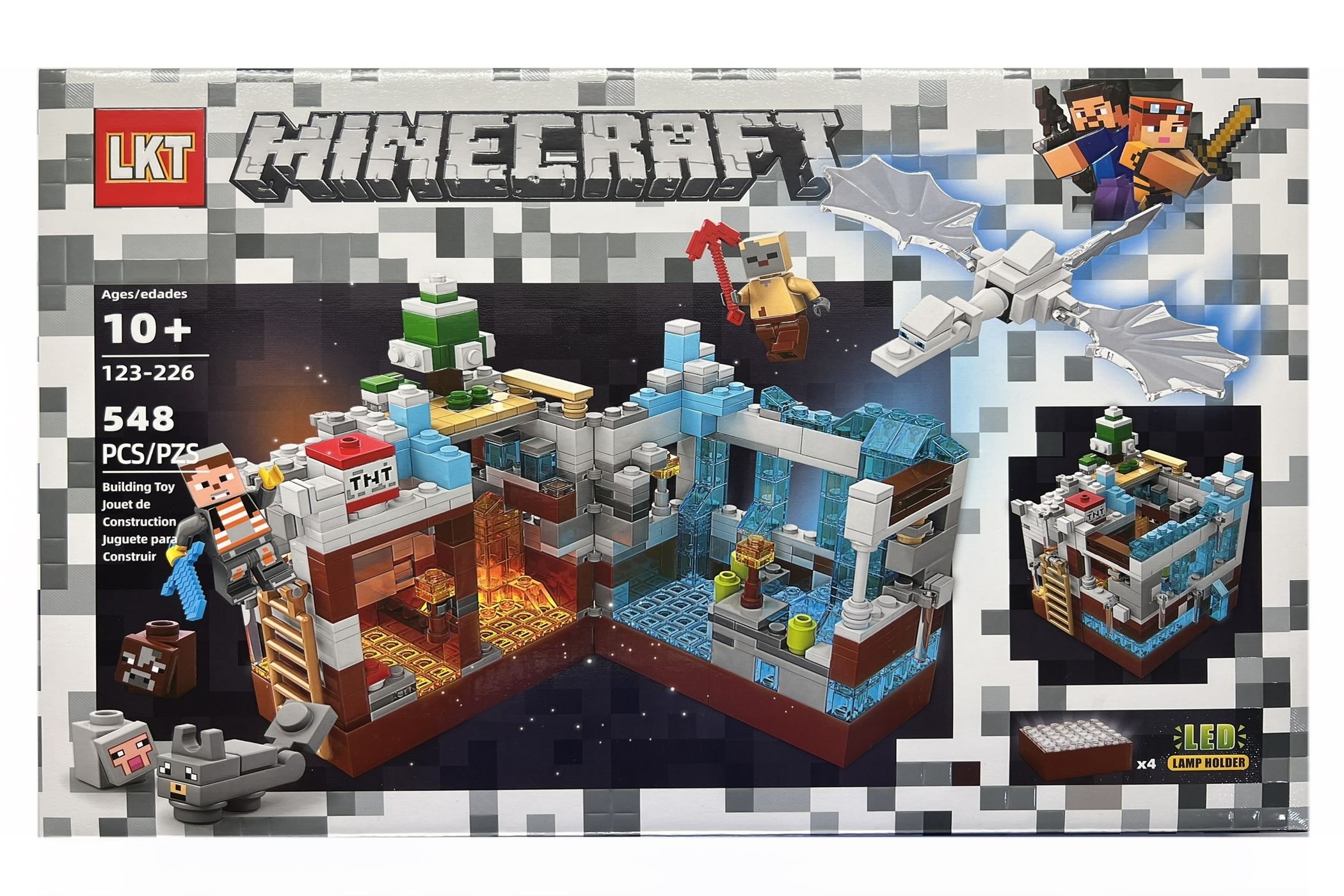 Product Image for Set de constructie LKT Minecraft cu lampa LED 548 / 604 piese tip lego