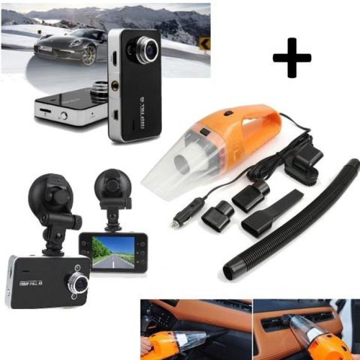 Product Image for Camera video auto K6000 DVR HD 1080p, ecran 2.7 inch + Aspirator auto