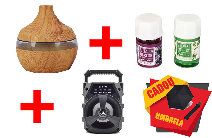 Product Image for PROMOTIE IMBATABILA! Umidificator aromaterapie + ULEI 10ML AROMATERAPIE + Boxa Portabila + Umbrela Cadou, TOTUL LA DOAR 99.90 LEI!
