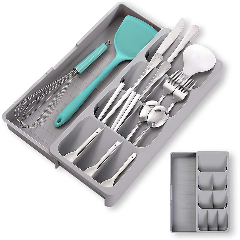 Product Image for Tava de organizare tacamuri extensibila pentru sertarul de bucatarie